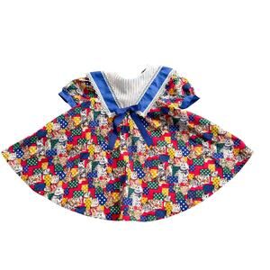 Vtg 1990s Thomax Infant Cat Dress 18M